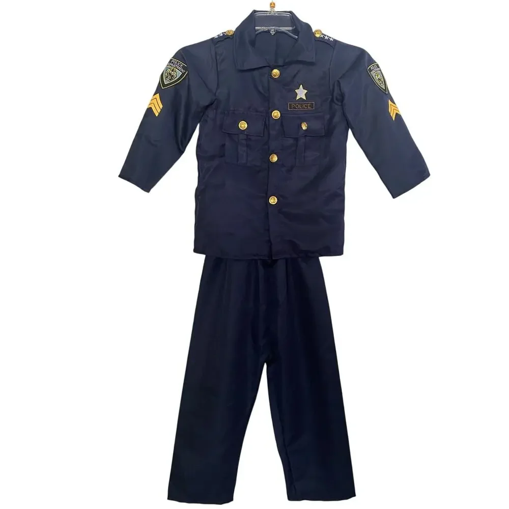 NWT ~ Set/6 Children's Policeman Uniform Halloween Dress Up Play Costume ~MEDIUM